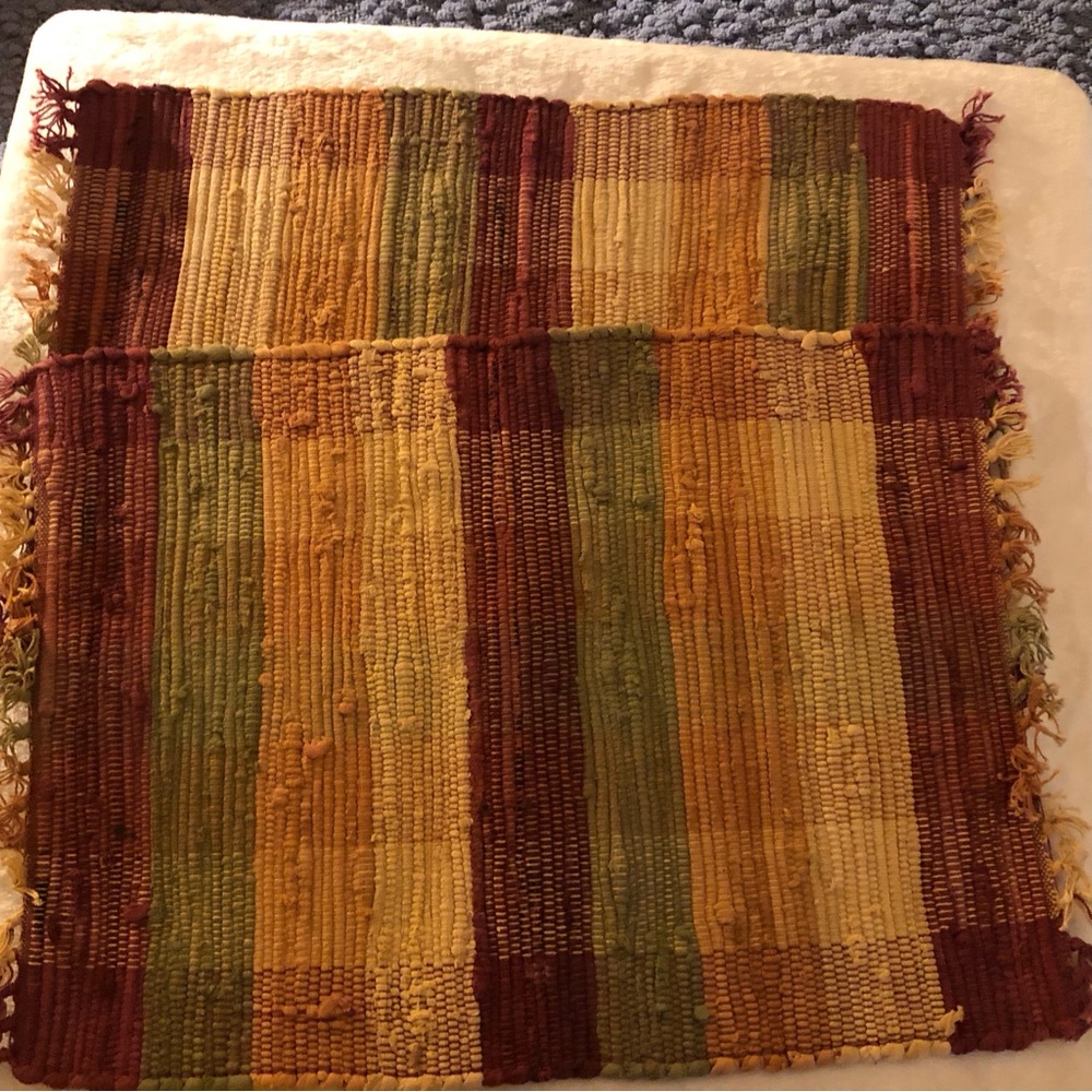 Multicolor Woven Kitchen Placemat Set; Two Pieces; NWOT; Excellent Condition